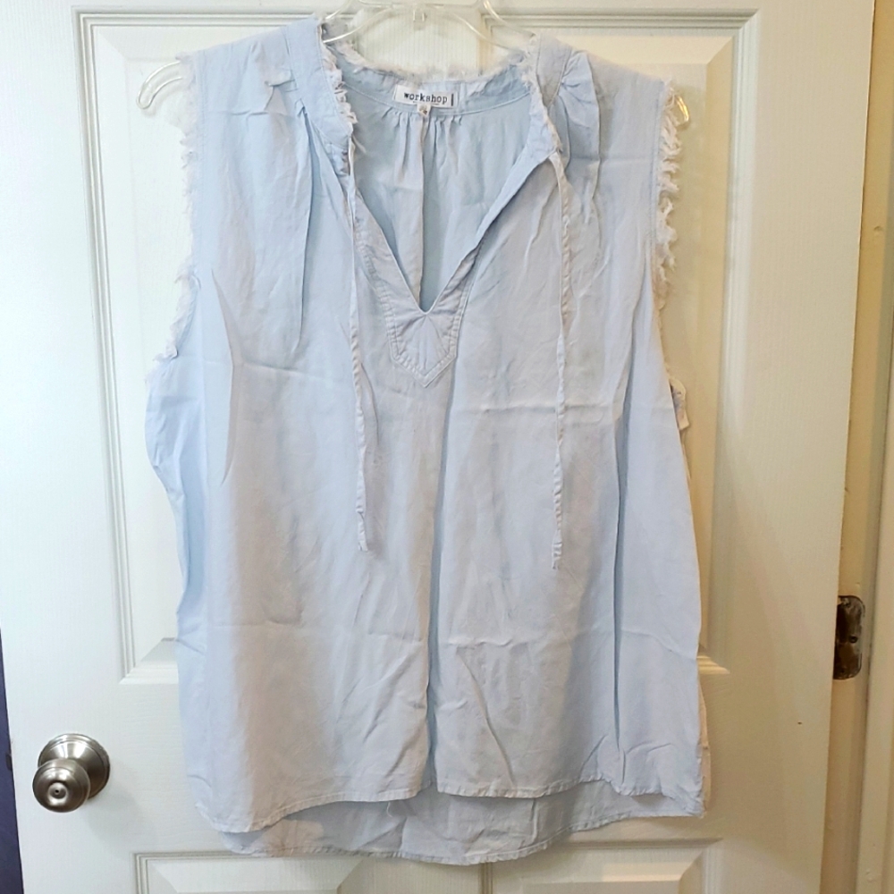 Woman workshop replublic clothing Light Blue Sleeveless Top 1x